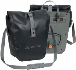 Vaude - Aqua Front - Paire De Sacoches Vélo Pour Roue Avant -Accessoires Vélo Soldes Vaude Aqua Front pour Velo electrique noir dos 3840x2160
