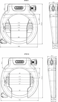 ABUS - Antivol De Cadre 4750 X / XL -Accessoires Vélo Soldes abus antivol cadre 4750 x xl 3 3840x2160
