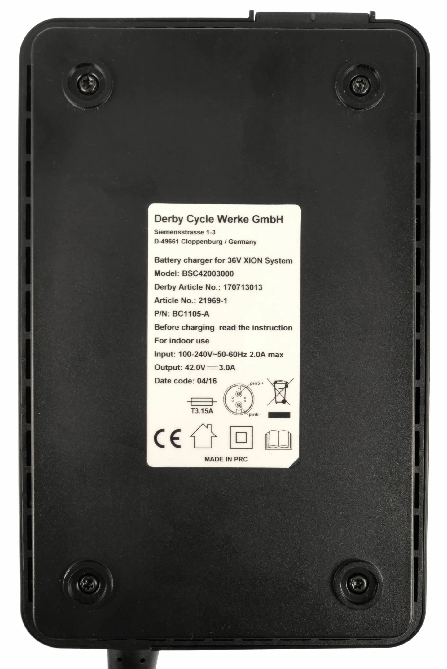 Derby Cycle - Chargeur 3A Pour Batteries Impulse EVO & Xion 4 Derby Cycle - Chargeur 3A Pour Batteries Impulse EVO & Xion – Image 2